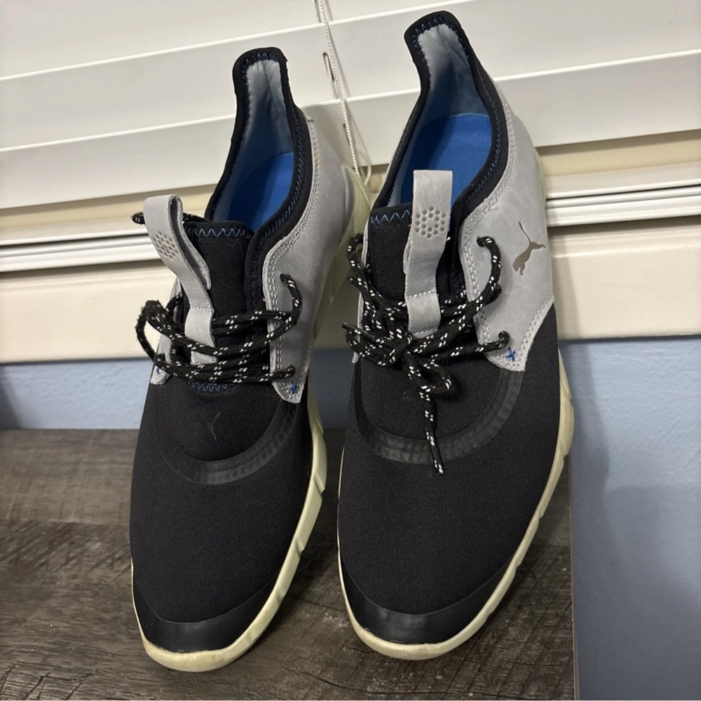 Puma Ignite Golf Shoes Sneakers Spikeless Gray Black Lightweight Size 8.5